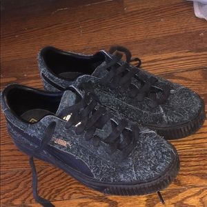 Frayed puma sneakers